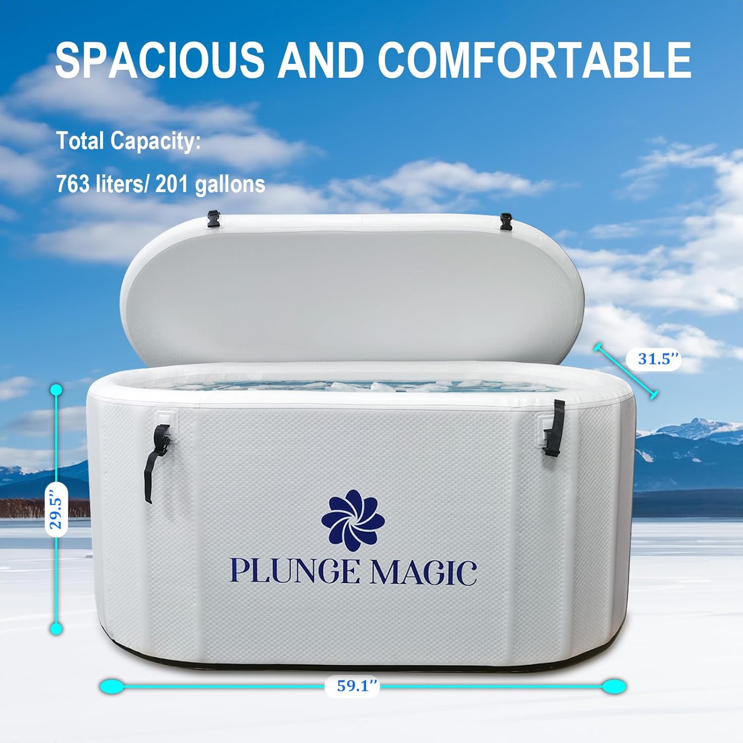 Cold Plunge Tub for Ice Bath Spacious & Durable - PLUNGE MAGIC